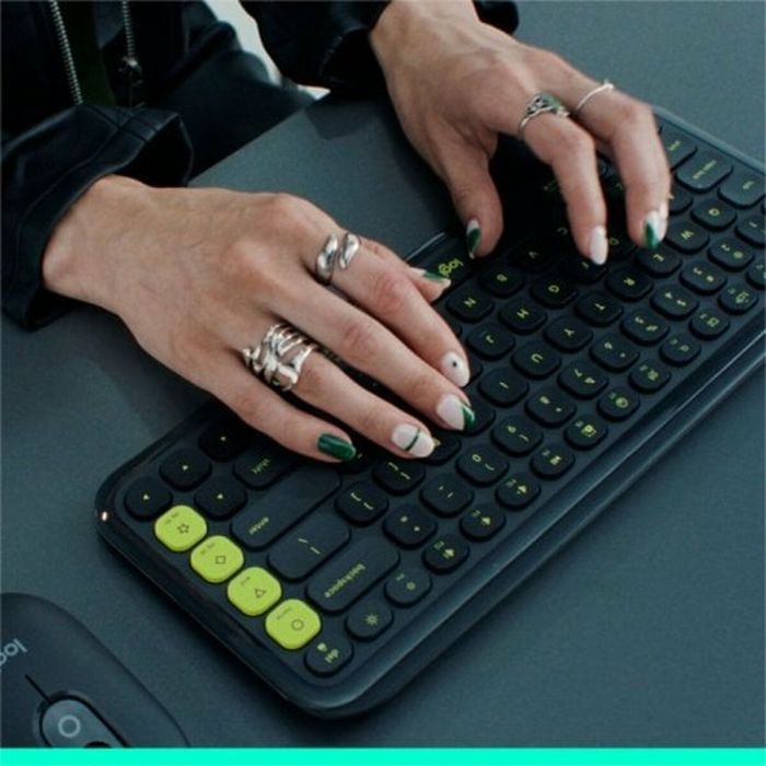 Teclado Inalámbrico Logitech Gris Qwerty Español QWERTY 3