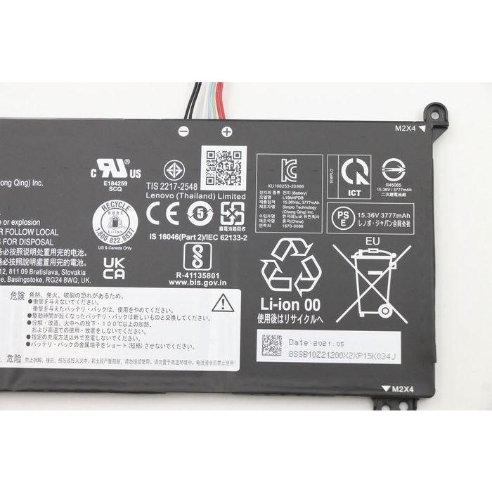 Lenovo Batería para Portátil de 4 Celdas, 15.36V, 60Wh, Fuente de Alimentación Confiable