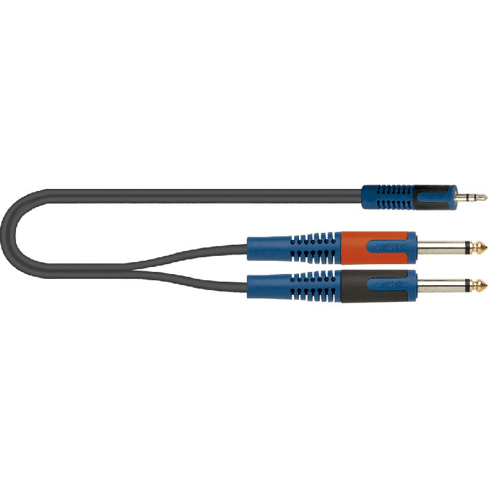 Cable Audio Pvc Mini Jack Stereo-Jack Mono(X2) - 5 M 1 Cable Audio Pvc Mini Jack Stereo-Jack Mono(X2) - 5 M 1
