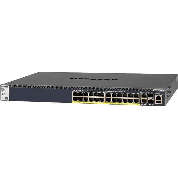 NETGEAR GSM4328PA-100NES Switch Gestionable 28G, 24x1G PoE+ (480W), 2x10G, 2xSFP+
