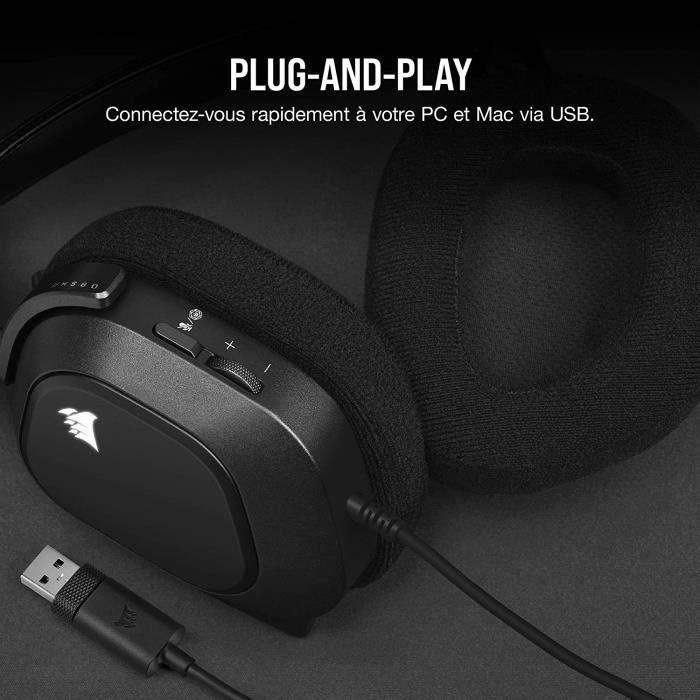 Corsair Helmet Gaming Premium HS80 RGB USB-Carbon (CA-9011237-EE) 4 Corsair Helmet Gaming Premium HS80 RGB USB-Carbon (CA-9011237-EE) 4