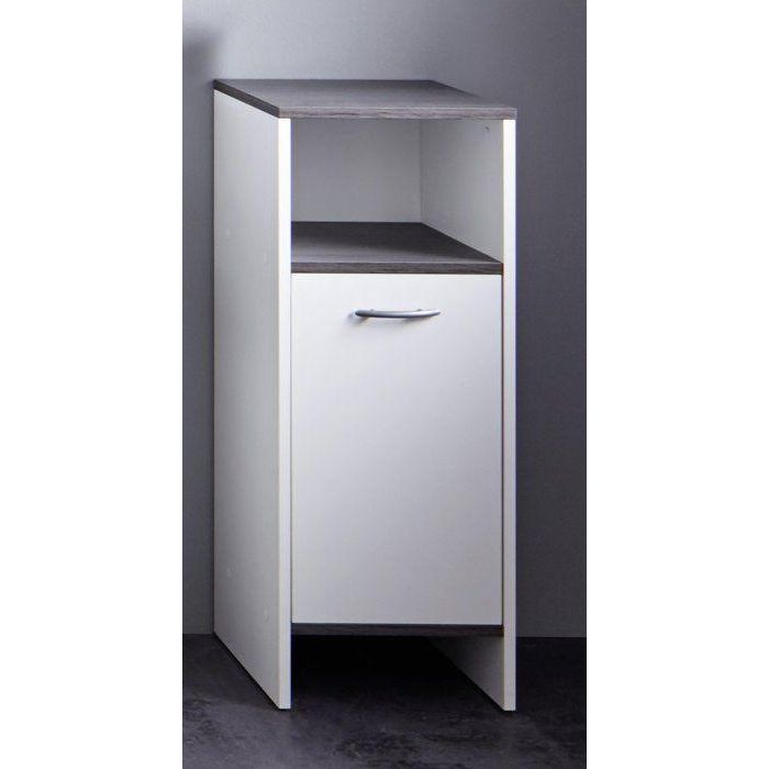 Trendteam smart living Armario con espejo y mucho espacio de almacenamiento, blanco/plata ahumado, 32 x 82 x 99 cm 1 Trendteam smart living Armario con espejo y mucho espacio de almacenamiento, blanco/plata ahumado, 32 x 82 x 99 cm 1
