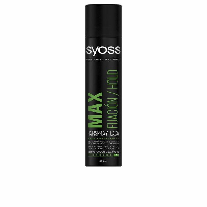 Syoss Laca Max Fijación Spray 300 ml con Secado Rápido y Larga Duración hasta 48h