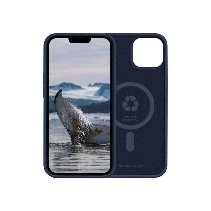 dbramante1928 Monaco iPhone 14 Pacific Blue - Funda de Silicona Reciclada con MagSafe y Protección 3 Capas