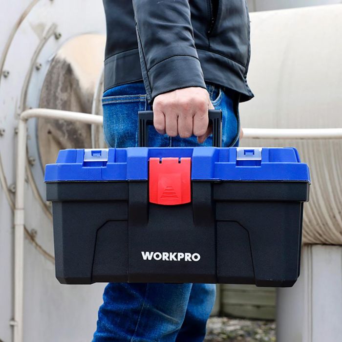 Workpro Caja de Herramientas 41 x 23 x 20.5 cm Negro, Azul y Rojo 5 Workpro Caja de Herramientas 41 x 23 x 20.5 cm Negro, Azul y Rojo 5