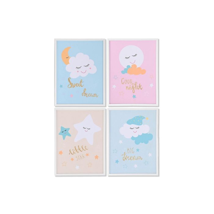 Cuadro Baby DKD Home Decor Azul Rosa 1.8 x 40 x 30 cm (12 Unidades) Cuadro Baby DKD Home Decor Azul Rosa 1.8 x 40 x 30 cm (12 Unidades)
