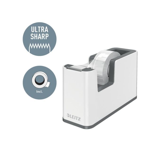 Portarrollo Sobremesa Leitz Wow Dual Para Cintas 33 Mt Color Turquesa-Blanco 3