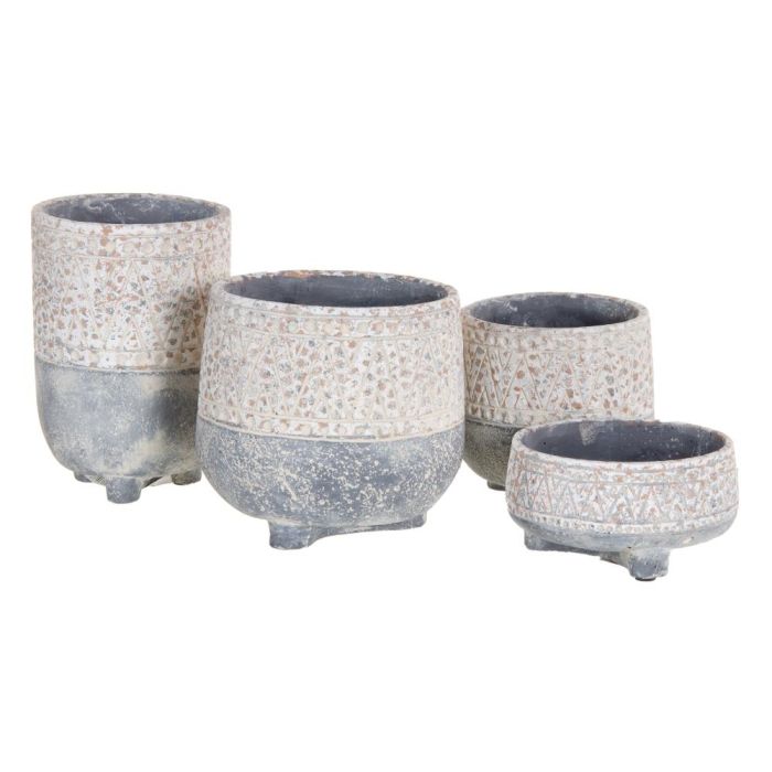 Macetero Cemento Decoración 15 X 15 X 7,50 cm