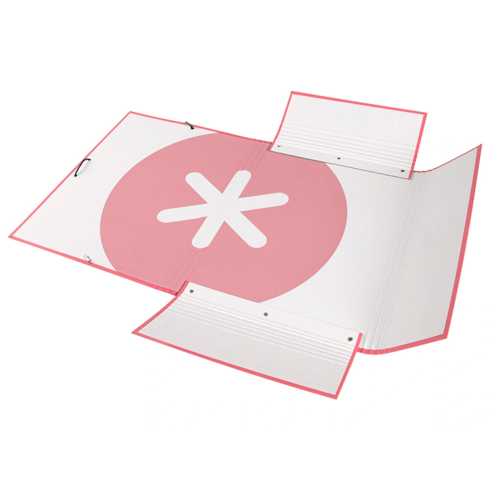 Antartik Carpeta de Gomas Tres Solapas Cartón Forrado A4 Color Coral 6
