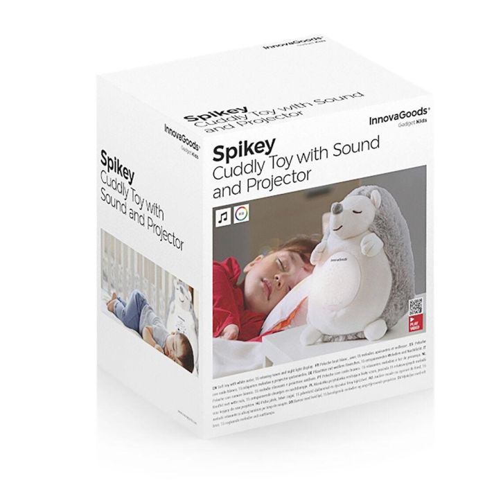 Erizo de Peluche con Ruido Blanco y Proyector Quitamiedos Spikey InnovaGoods 1 Erizo de Peluche con Ruido Blanco y Proyector Quitamiedos Spikey InnovaGoods 1