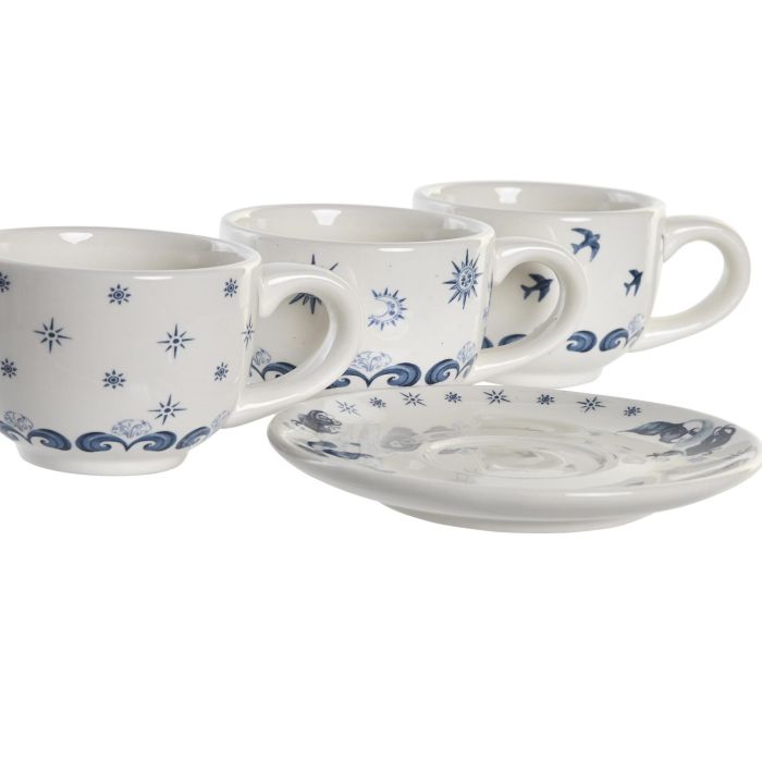 DKD Home Decor Stella maris Cafe Atlantico Azul Blanco 18 x 20 x 20 cm Set de 6 1 DKD Home Decor Stella maris Cafe Atlantico Azul Blanco 18 x 20 x 20 cm Set de 6 1