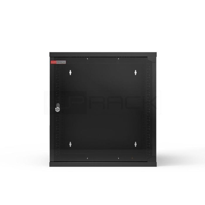 WP WPN-RWA-12604-B Armario Rack Mural 12U Negro 540x450x558mm con Puerta de Cristal y Cerradura, Soporta 50kg, IP20