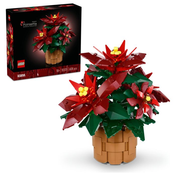 LEGO 10370 Icons Flor de Pascua, Juego Construcción 608 Piezas, 18+ Años 4