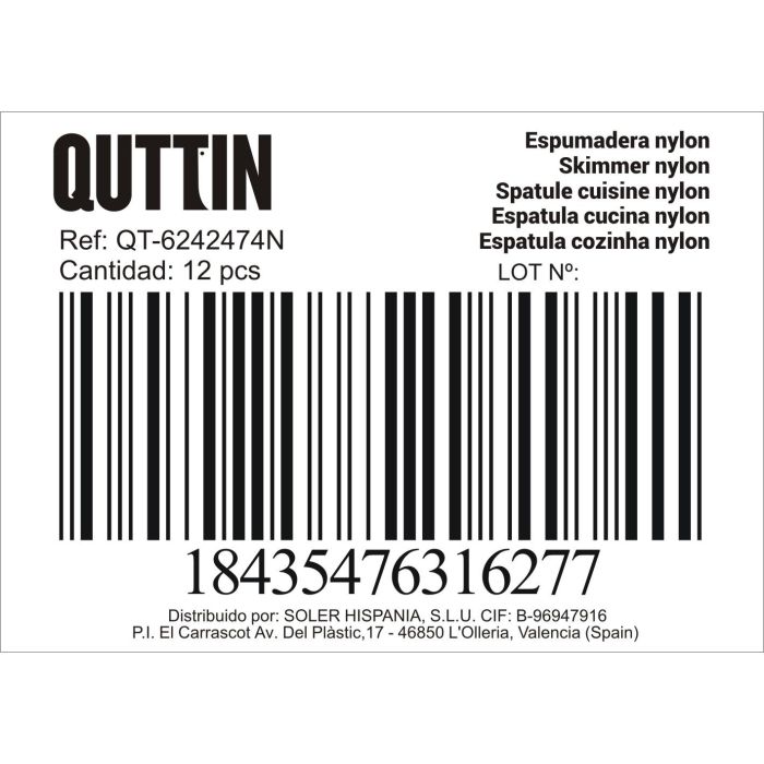 Espumadera Nylon 35X10Cm Perforada Pro "Quttin" (12 Unidades) 3 Espumadera Nylon 35X10Cm Perforada Pro "Quttin" (12 Unidades) 3