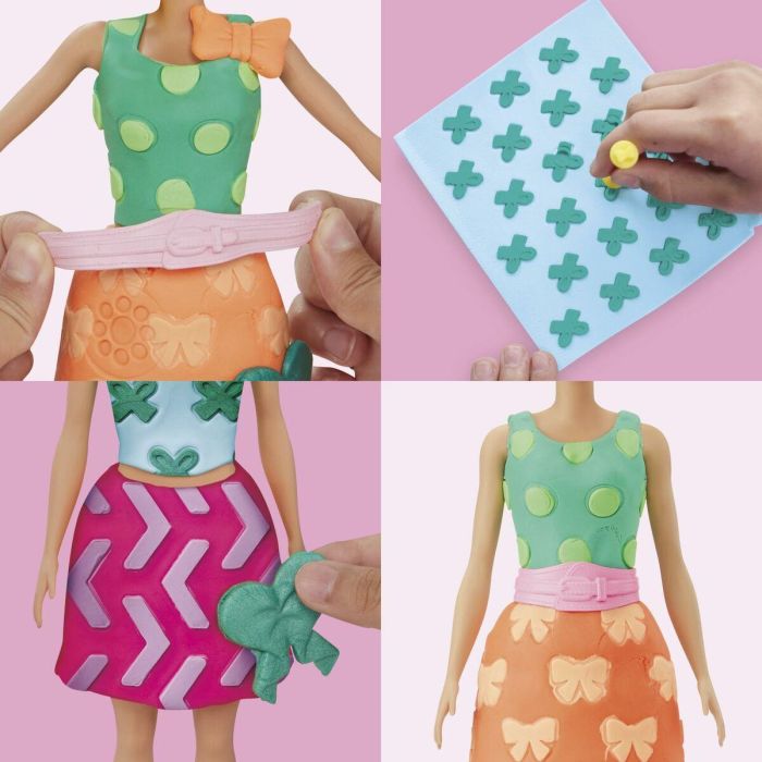 Juego de Plastilina Play-Doh BArbie Pearls & Bows Multicolor 8 Juego de Plastilina Play-Doh BArbie Pearls & Bows Multicolor 8