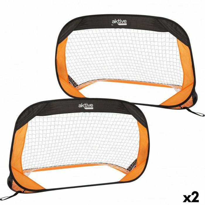 Set de 2 porterías de fútbol Aktive 120 x 80 x 80 cm (2 Unidades) Set de 2 porterías de fútbol Aktive 120 x 80 x 80 cm (2 Unidades)
