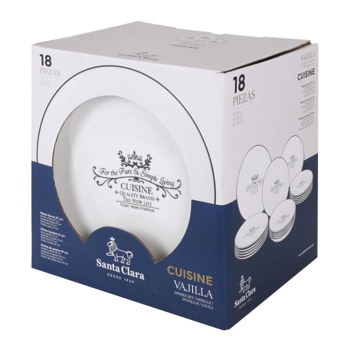 Santa Clara Vajilla Redonda "Cuisine" 18 Piezas (2 Unidades) 3