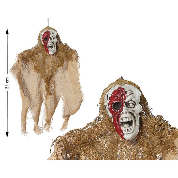 Decoración Colgante Momia con Vendas Beige 31 cm Halloween