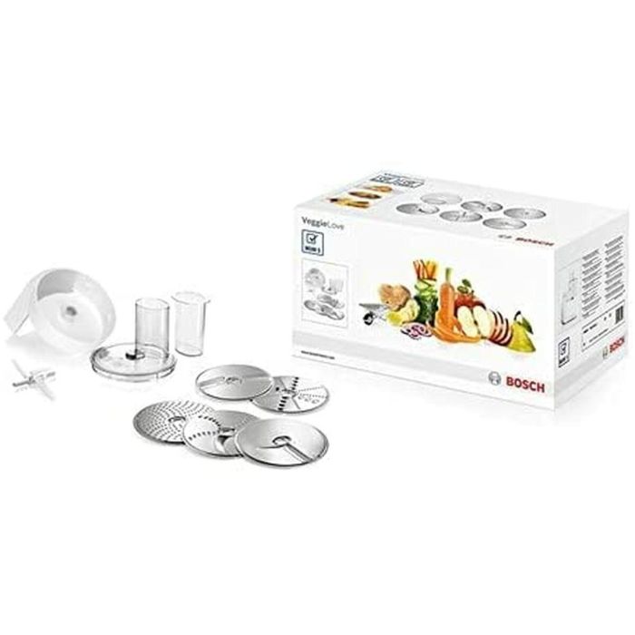 Bosch MUZ5VL1 Paquete de accesorios Veggie Love para máquina de cocina MUM 5, rallador, rebanador y 5 discos para frutas y verduras 1