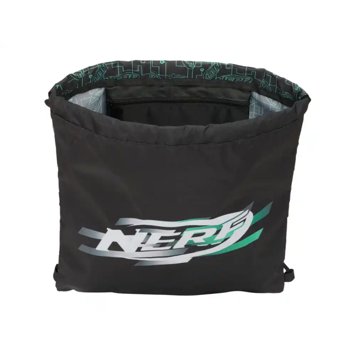 Bolsa Mochila con Cuerdas Nerf Game Negro 35 x 40 x 1 cm 3