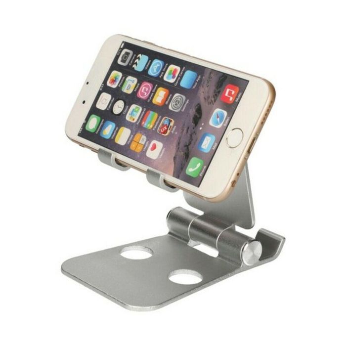 Soporte para Móviles KSIX Swivel Plateado 4 Soporte para Móviles KSIX Swivel Plateado 4