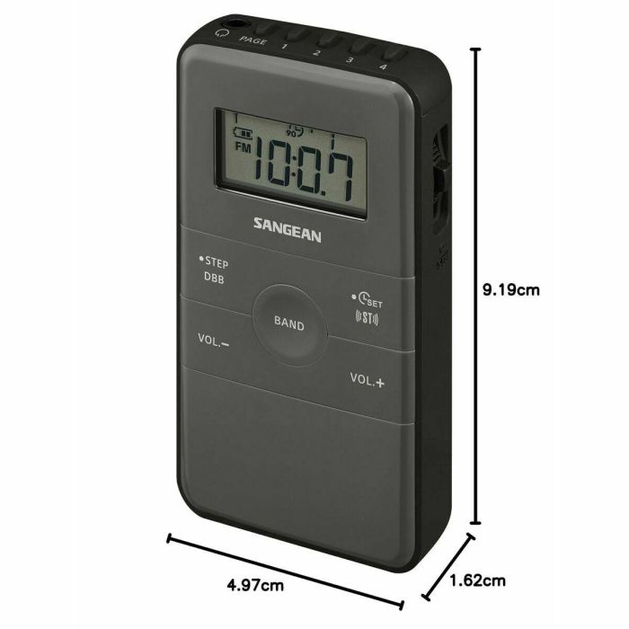 Radio Portátil Sangean DT-140 Negro AM/FM 5 Radio Portátil Sangean DT-140 Negro AM/FM 5