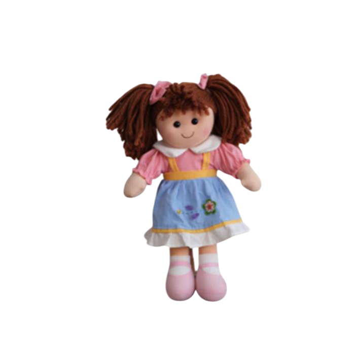DKD Home Decor Muñeca Kids Rosa Azul 15 x 35 x 24 cm (4 Unidades)