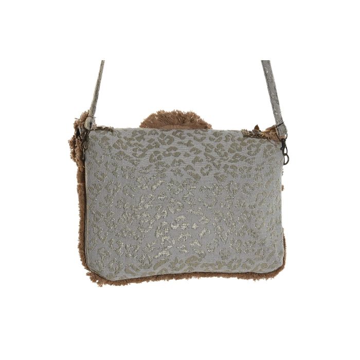 DKD Home Decor Bolso Mediterraneo Beige Crema Viscosa Polyester 33 x 25 x 3 cm (4 Unidades) 4