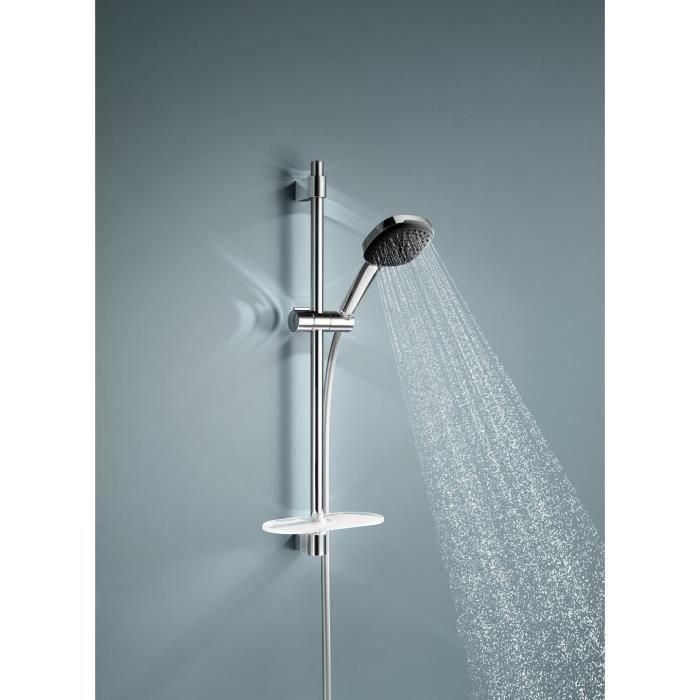 GROHE Vitalio Comfort 110 26929001 GRO4005176767685 - Set de Ducha con Rociador de 2 Chorros, Barra, Flexo y Estante - Ahorro Agua Cromo 1