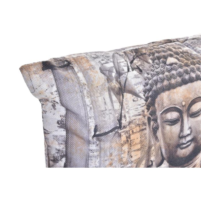 DKD Home Decor Cojín Oriental Buda Marrón de Poliéster, 45x45 cm, Juego de 4 con Cremallera 1 DKD Home Decor Cojín Oriental Buda Marrón de Poliéster, 45x45 cm, Juego de 4 con Cremallera 1