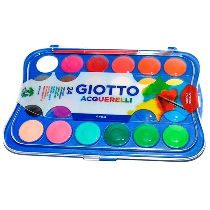 Acuarela Giotto 24 Colores Con Pincel Estuche De Plastico 2