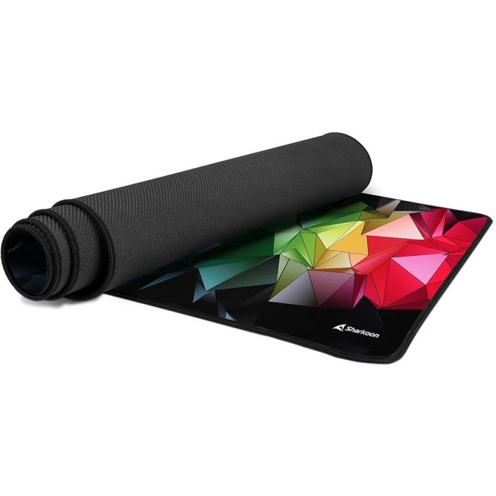 Sharkoon SKILLER SGP30 Alfombrilla de ratón para juegos grande, multicolor, con base antideslizante para máxima precisión y espacio para periféricos. 2