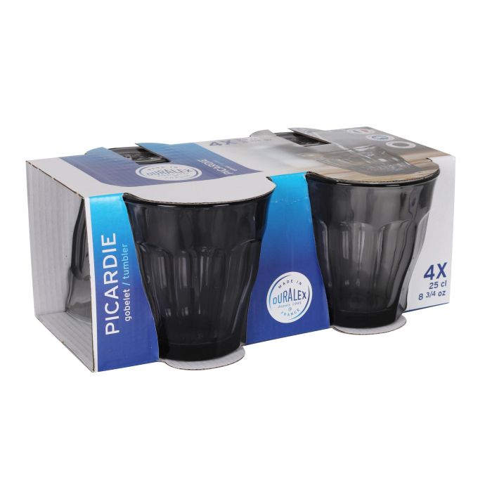 Duralex Set de 4 Vasos Picardie 25 cl Gris (12 Cajas) 6