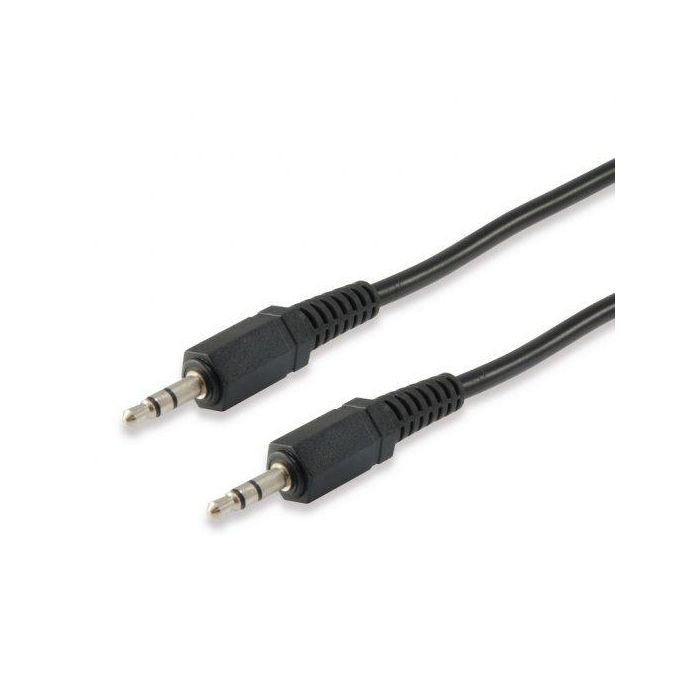 Equip Cable Audio Mini Jack 3.5 mm Macho a Macho 2.5 m Negro