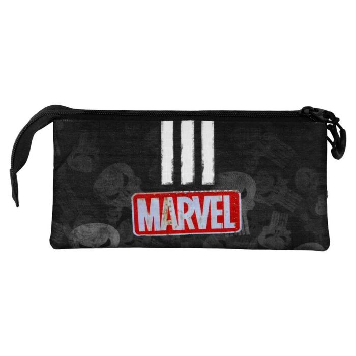 Estuche Portatodo Triple Skull Marvel Punisher Negro 2