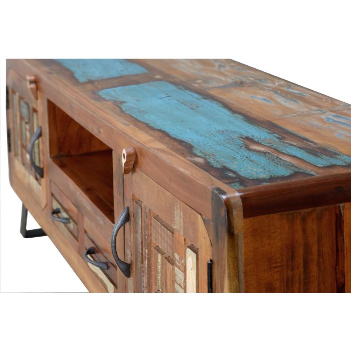 Giner Y Colomer Mueble TV 2 Puertas 2 Cajones Madera Reciclada Multicolor 6