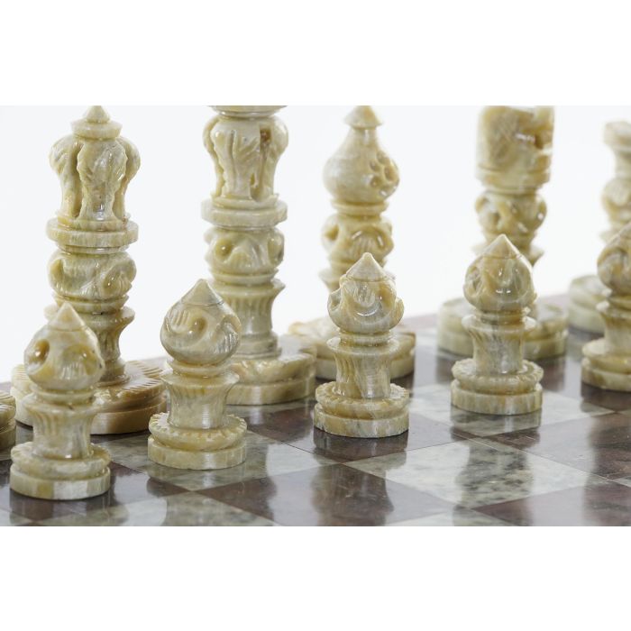 DKD Home Decor Juego de Ajedrez Estilo Colonial Madera Sheesham y Piedra Marrón Blanco Set de 2 piezas 30.5 x 30 x 4.5 cm 1 DKD Home Decor Juego de Ajedrez Estilo Colonial Madera Sheesham y Piedra Marrón Blanco Set de 2 piezas 30.5 x 30 x 4.5 cm 1