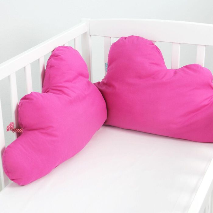 Protector de Cuna HappyFriday Basic Kids Cloud Fucsia 60 x 40 cm 4