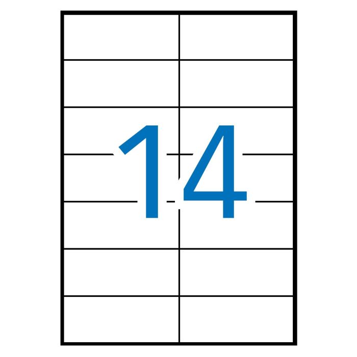 Apli Etiquetas Adhesivas Canto Recto 105x42,4 mm Inkjet-Láser Blanco 1400 Unidades