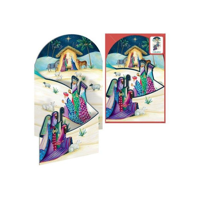 Christmas Dohe Escenas Desplegables 115X170 Estrella De Oriente 6 unidades