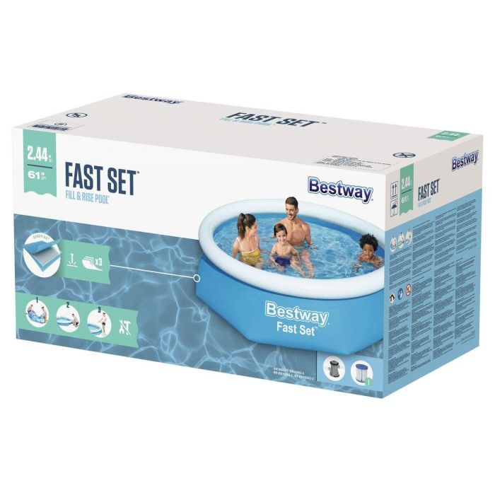 Bestway Piscina Hinchable Adulto Aro con Depurador 244x61 cm Jardin 57450 1 Bestway Piscina Hinchable Adulto Aro con Depurador 244x61 cm Jardin 57450 1