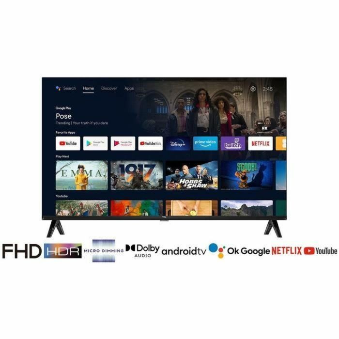 TCL 40FHD7900 - Televisor LED 40 (100 cm) - Full HD 1920x1080 - HDR10 - Android TV conectado - 2xHDMI 1.4 - WiFi 5