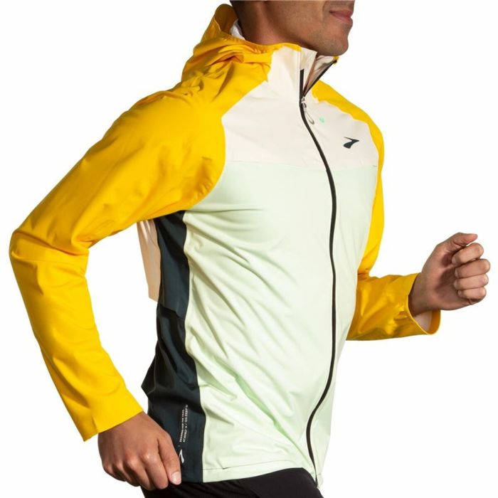 Chaqueta Deportiva para Hombre Brooks High Point Waterproof Blanco 3