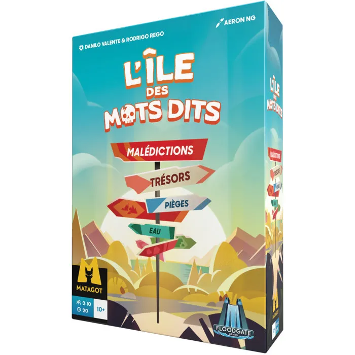 Asmodee Juego de Mesa ASM3760372235390 La Isla de las Palabras Habladas, Cooperativo/Competitivo, 2-10 Jugadores, +10 Años, Francés