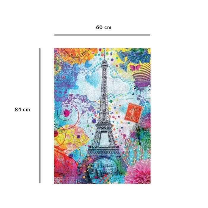 Nathan - Puzzle de 1500 piezas - Torre Eiffel multicolor/Lars Stewart - Adultos y niños a partir de 14 años - Puzzle de calidad premium - 12000950 3 Nathan - Puzzle de 1500 piezas - Torre Eiffel multicolor/Lars Stewart - Adultos y niños a partir de 14 años - Puzzle de calidad premium - 12000950 3
