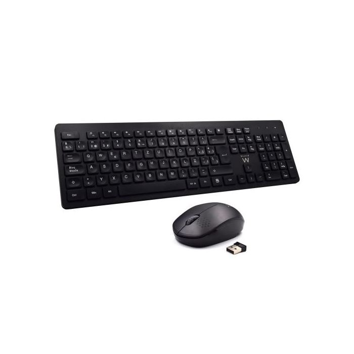 Ewent Teclado Inalámbrico Multimedia EW3256, Diseño Español QWERTY, Tecnología 2.4G, 13 Teclas Multimedia