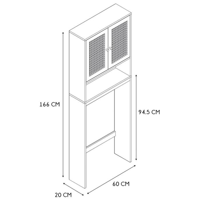 Mueble Wc Bali 60X20 Home Deco Factory altura 166 cm 5