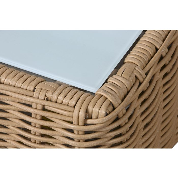 Sofa Terraza Y Jardin DKD Home Decor Marron Claro Beige 85 x 80 x 222 cm Set de 4 2
