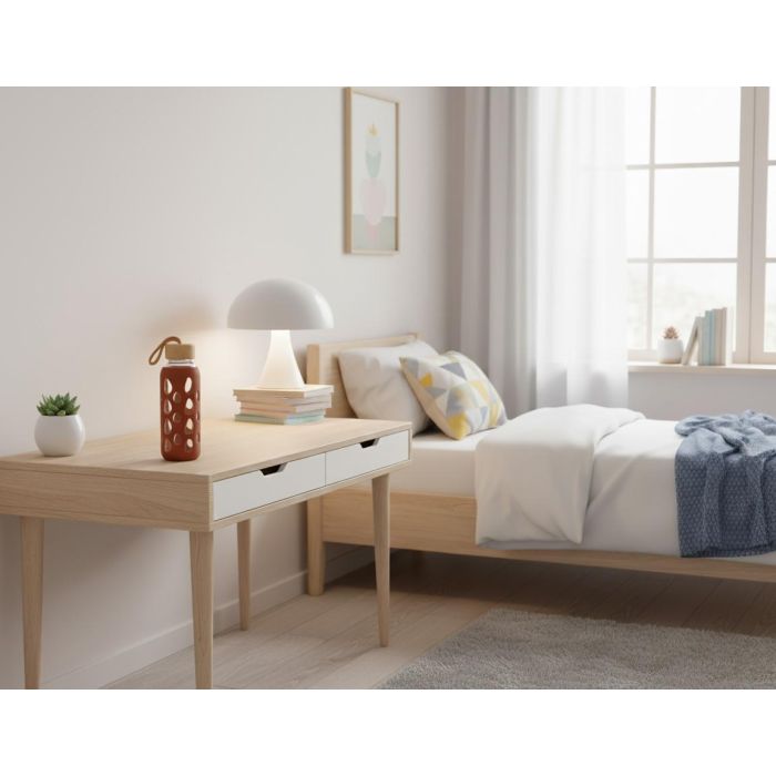 Inde Botella de Agua de Vidrio y Silicona 400 ml con Dimensiones 6x6x20 cm 6