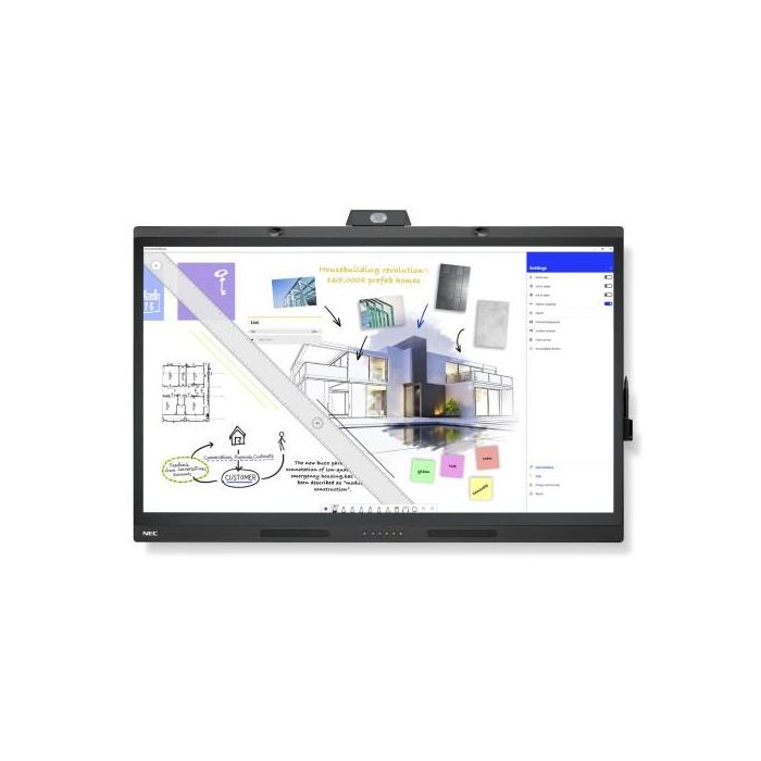 NEC WD551 pizarra blanca interactiva 139,7 cm (55") 3840 x 2160 Pixeles Pantalla táctil 1